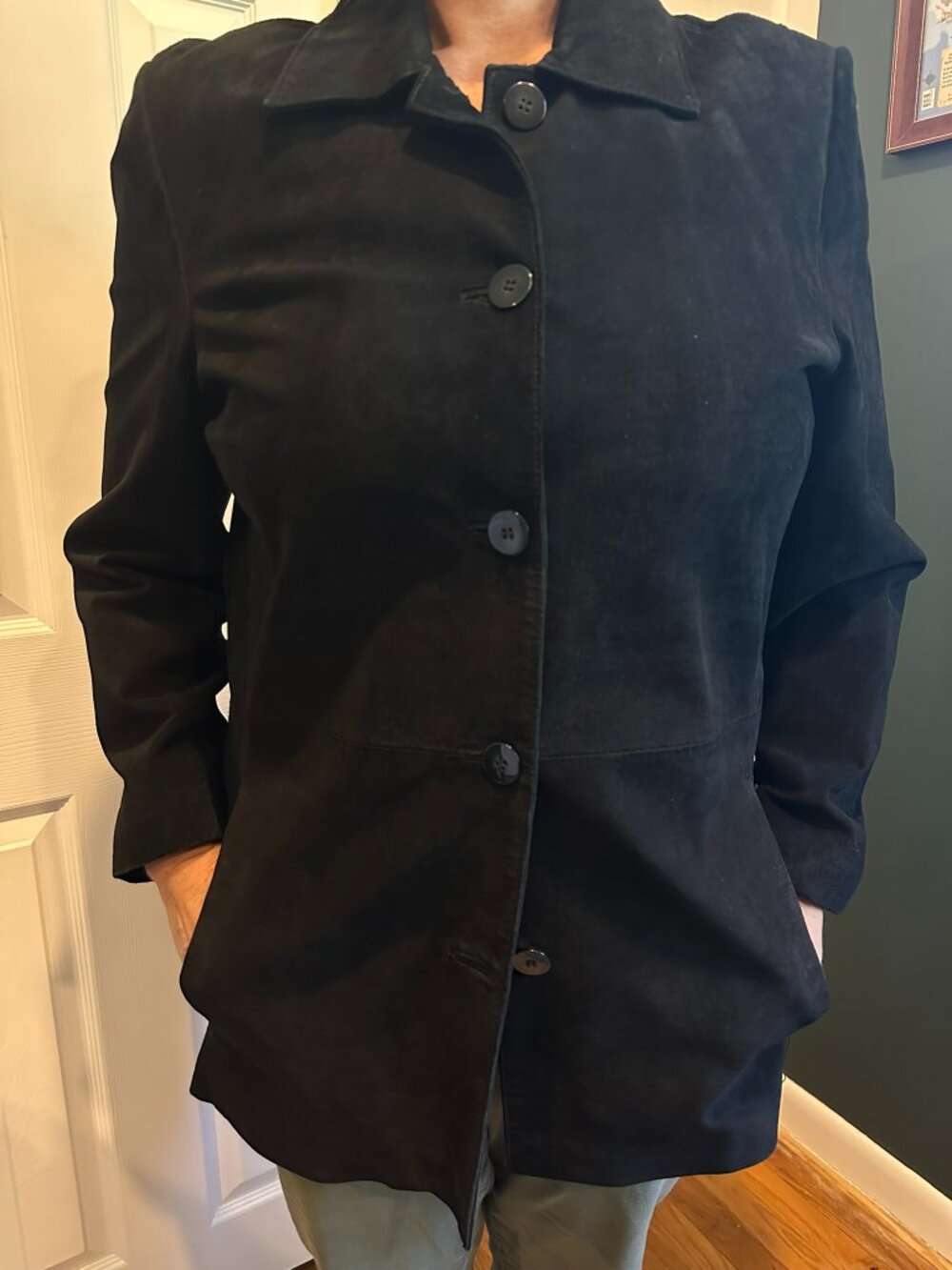 St. John's Bay - Washable Black Suede Jacket - Size L